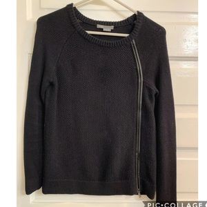 Vince Sweater Pullover Womens Side-Zipper Black L